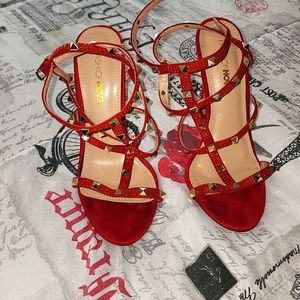 Red Fashionnova Stilettos